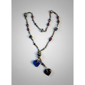 Artisan Made Glass Beaded Infinity Necklace